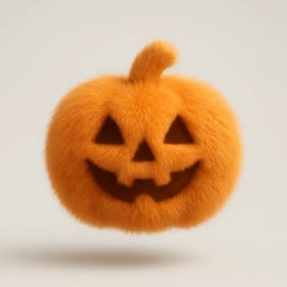 Fluffy Jack-o-Lantern