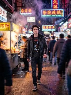 Cinematic Hollywood-Style Street Market Walk