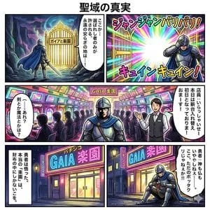 Four-Panel Manga: The Truth of the Sanctuary