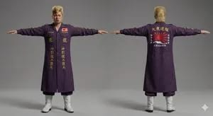 Nano Banana Pro Image Generation of Classic Japanese Bosozoku as a 3D Model Asset