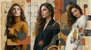 Three-Panel Mixed-Media Fashion Composition