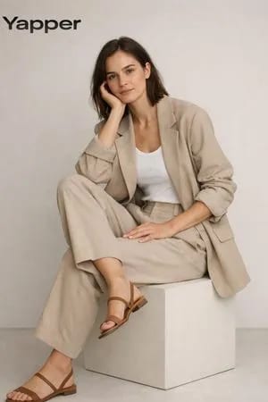 Minimalist Fashion Studio Portrait
