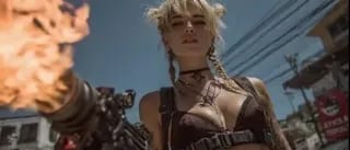 海盗酒馆入口，带火焰喷射器