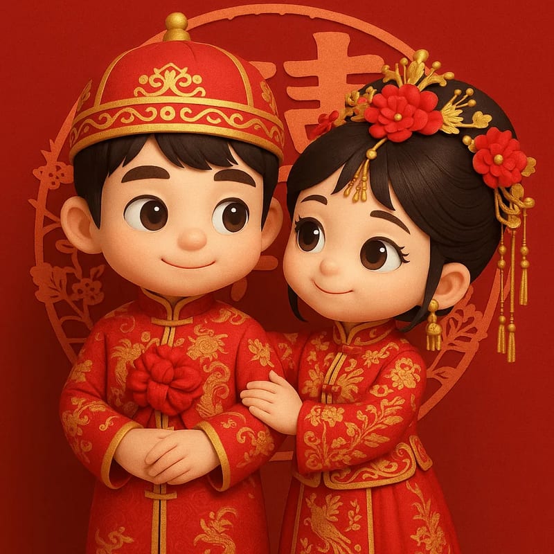 3D Chibi Chinese Wedding
