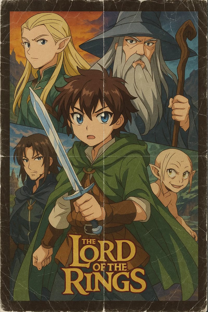 Nostalgic Anime-Style Movie Poster