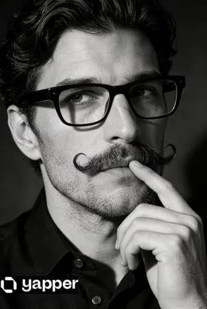 Black and White Contemplative Portrait