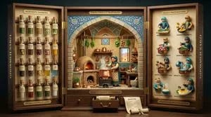 Medieval Altarpiece Display of Ghormeh Sabzi