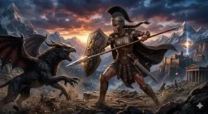 Nano Banana Pro Image Generation of a Mythological Warrior