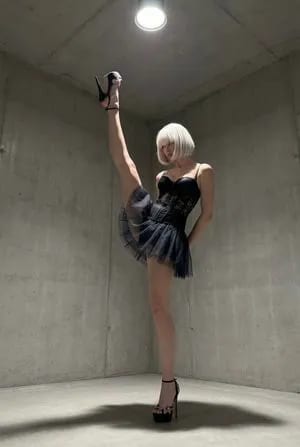 High-Fashion Editorial Portrait in Industrial Studio