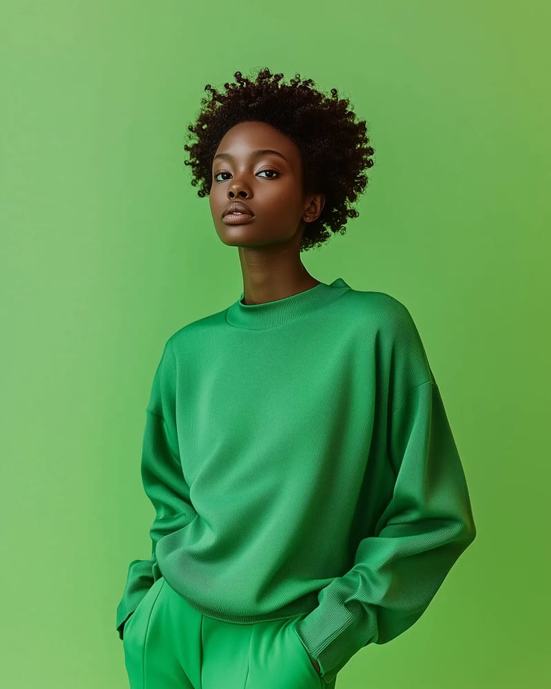 Original clothing before AI color change