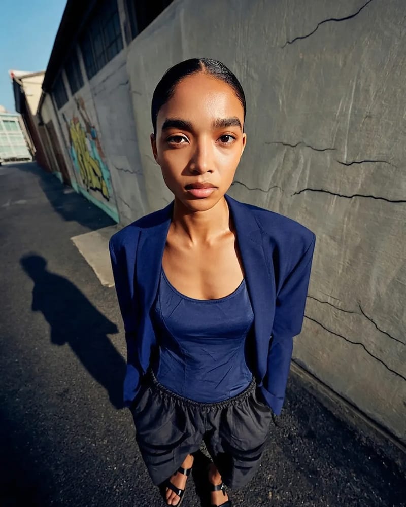 Clothing color changer before showing original outfit