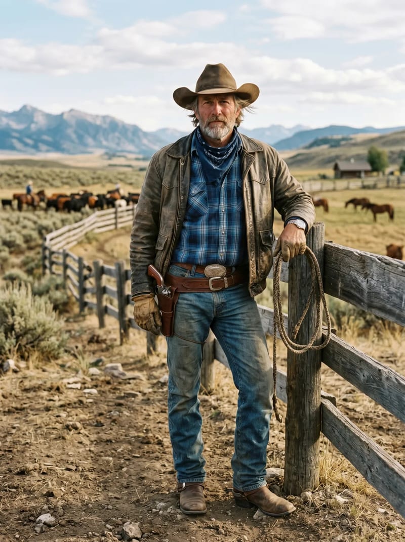 Before: portrait without cowboy hat