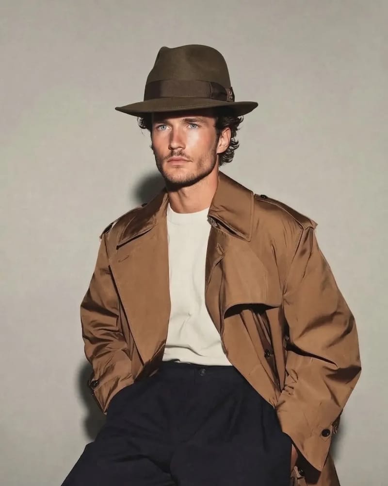 Person wearing AI-generated hat