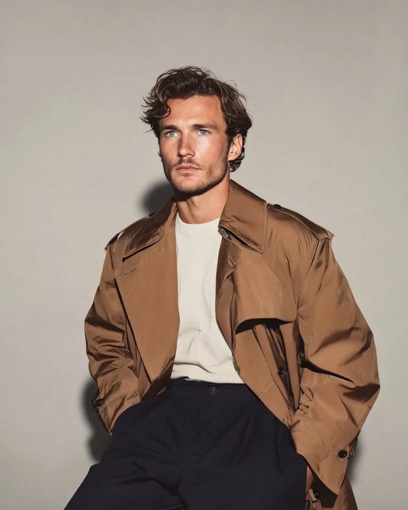 Person before virtual hat try-on