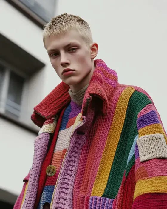 Hat try-on before, person without hat