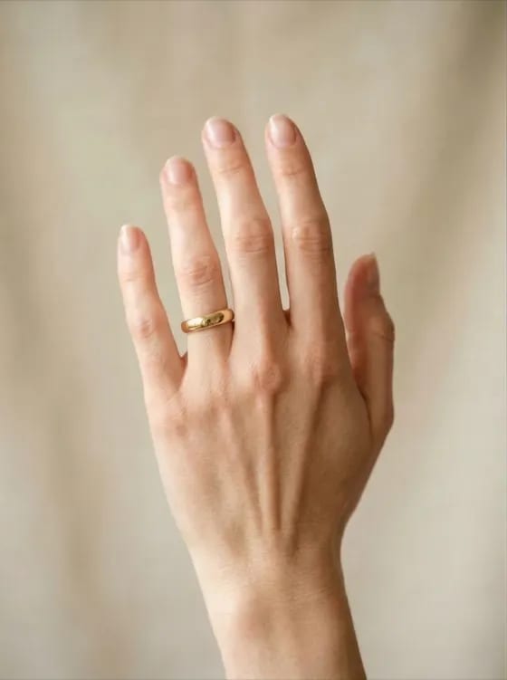 AI ring fitting after result showing virtual ring on finger