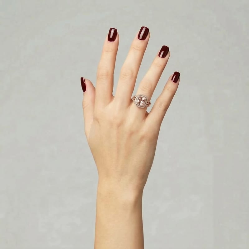 Try on ring result with AI-generated ring on finger