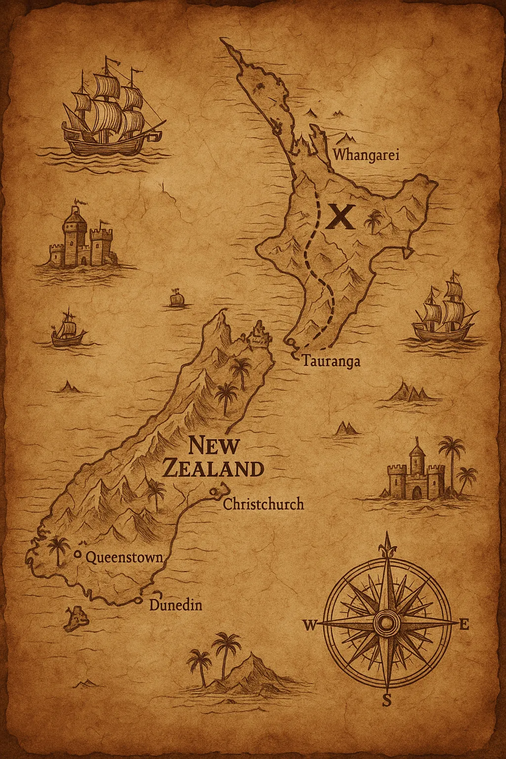 Google Maps to Ancient Treasure Map