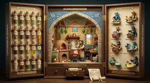 Medieval Altarpiece Display of Ghormeh Sabzi