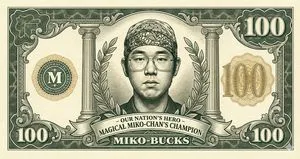 Classic Anime Nerd Otaku in the Style of Currency