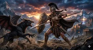 Nano Banana Pro Image Generation of a Mythological Warrior