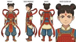 Ghibli Nezha Character Turnaround