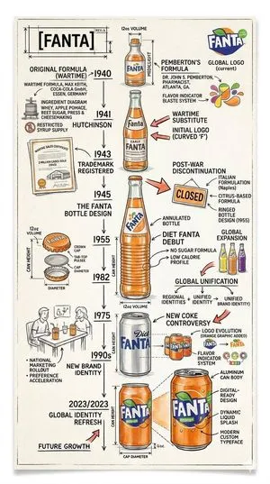 Vintage Blueprint Timeline Infographic Poster Prompt