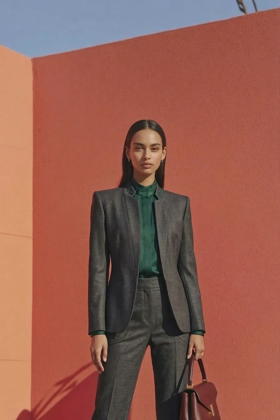 Virtual try-on result showing AI clothes change