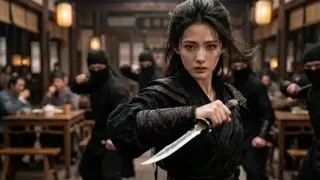 酒馆打斗场景的视频提示